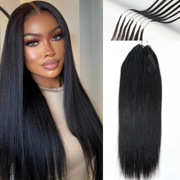 Lumiere Straight Feather Crochet Human Hair Boho Braid Styles Miracle Knots Pre-Separated Crochet Hair Extensions