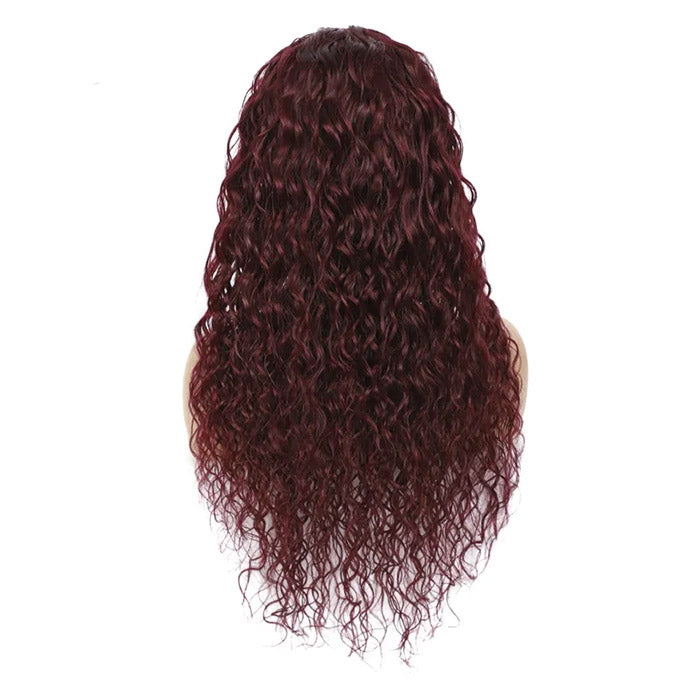 99J Colored  Water Wave Glueless Human Hair Wigs Indian Headband Wig For Black Women Long Hair 10-30Inch