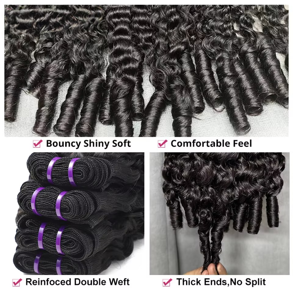 Lumiere Burmese Curly 4 Bundles Extenstions Brazilian Hair Long Lasting Natural Black
