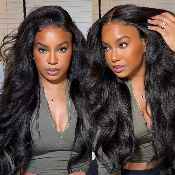 7x5 Glueless Wigs Human Hair Pre Plucked Pre Cut Lace Body Wave Wigs Ready To Go For Women Natural Hairline