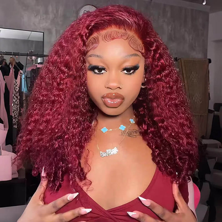 Glueless Highlight Color P4/30 Deep Wave Lace Front Wig Pré plumé avec des cheveux de bébé