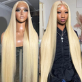 Ship In 24Hours-Lumiere #613 Blonde 13x4 HD Lace Straight 4x4 Lace Closure Human Hair Wigs (No Code Need)