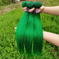 lumiere Grass Green Straight 3 Bundles 100% Virgin Human Hair Extension