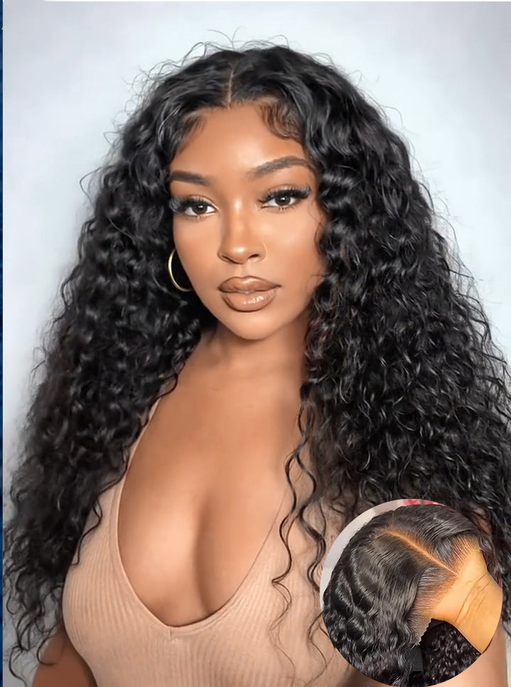[Glueless Wig] Upgrade Lumiere Water Wave 13x4 Glueless Wigs  Pre Cut Lace Ready To Go Human Hair Wig