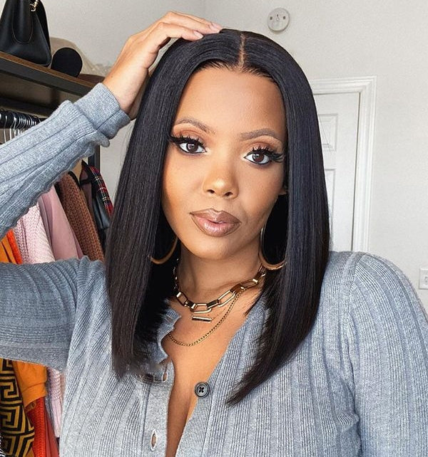 Lumiere Blunt Cut 5x5/6x6 HD Lace Bob Wig Straight Natural Color for black Women Human Hair Wig 220% Density