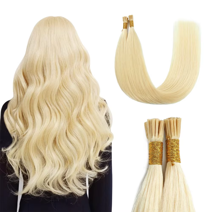 #613 /#24 Straight  I Tip Hair Extensions Human Hair 100% Real I tip Human Hair Extensions  I Tip Human Hair Silky Hair