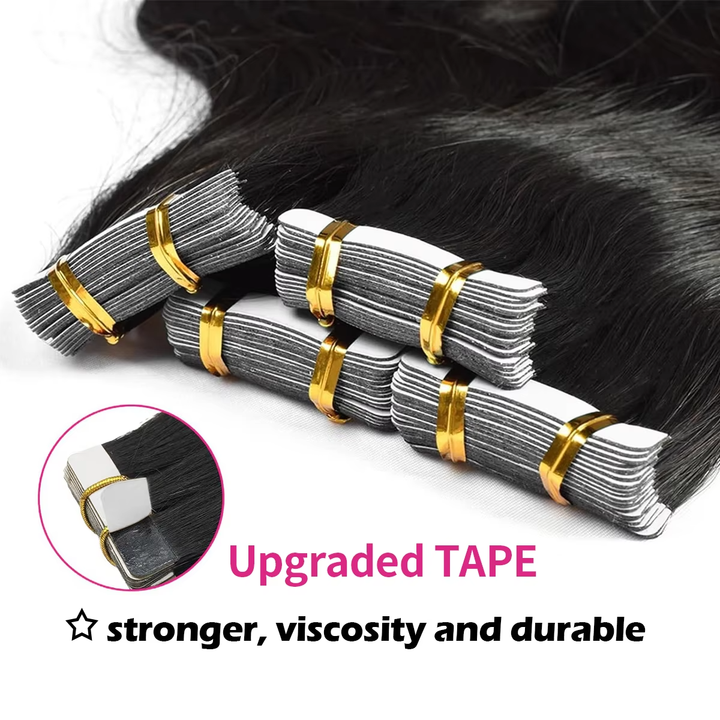 Tape In Human Hair Body wave Extensions 100% Real Remy Human Hair Skin Weft Adhesive Glue On For Salon High Quality for Woman 20pcs/1pack