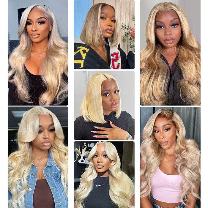 [Glueless Wig]  Lumiere 13x4 Frontal Lace Glueless 613 Blonde Body Wave Wig