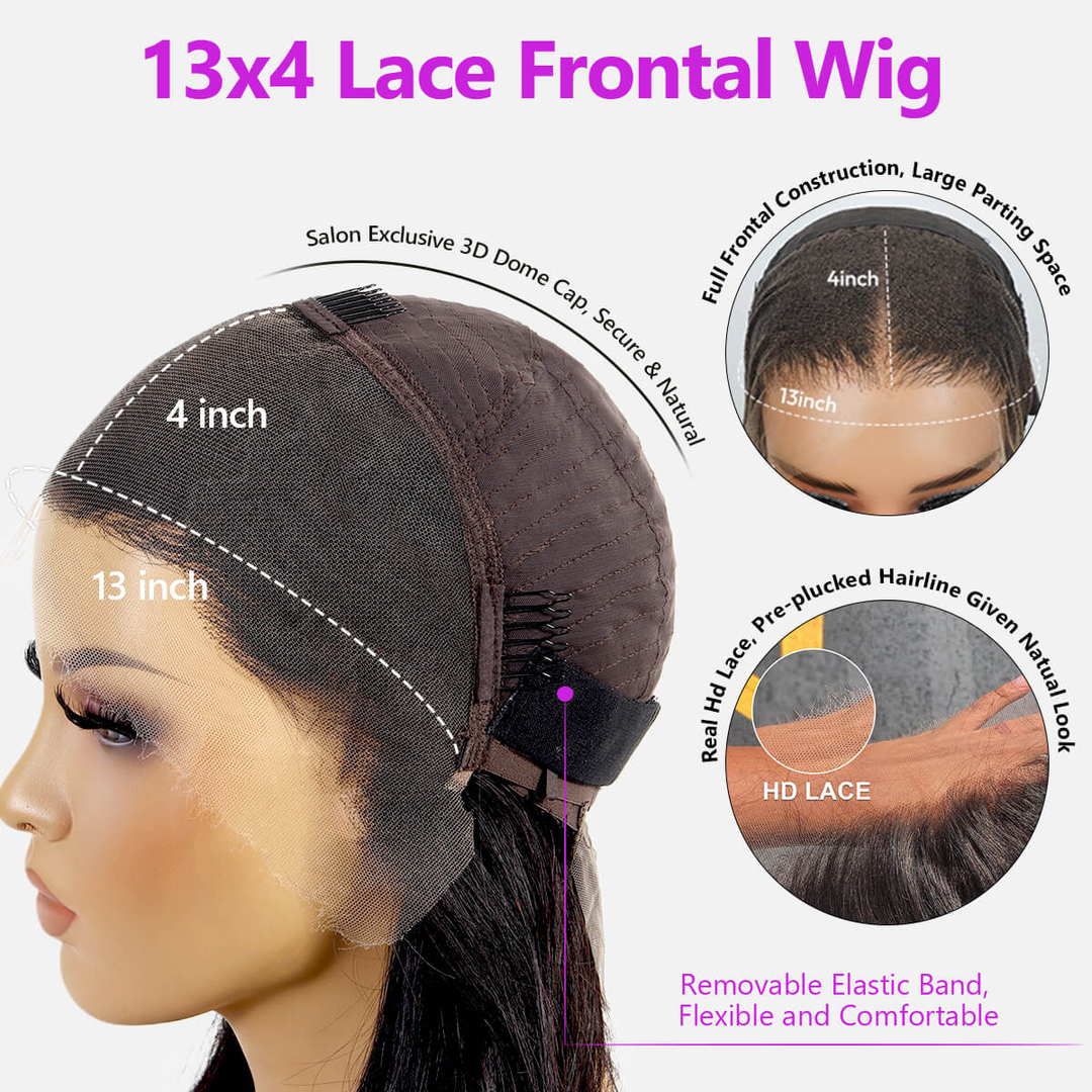 $150=26'' 13x4 Lace Wig丨99J Loosedeep Wave 13x4 HD Lace Human Hair Wig (No Code Need)