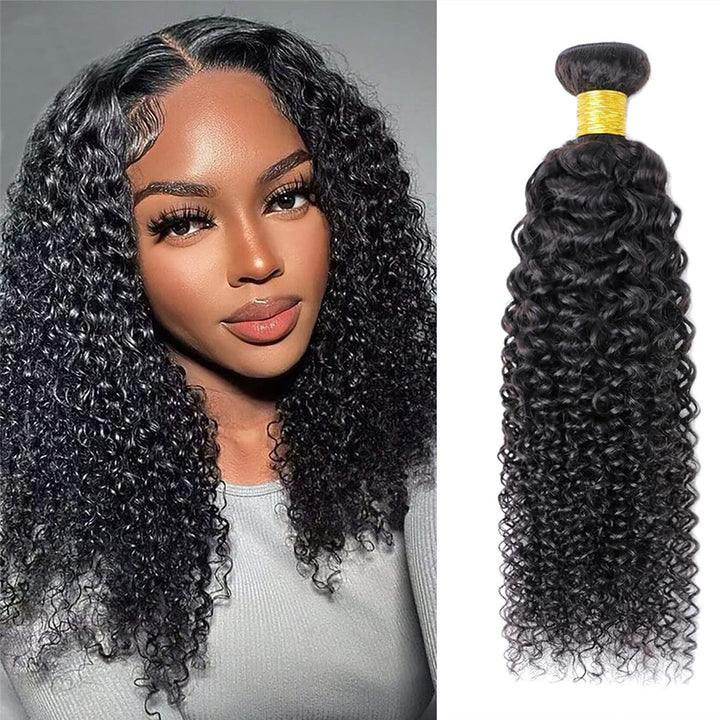 1 pièce Kinky Curly Bundle Extension de cheveux humains vierges