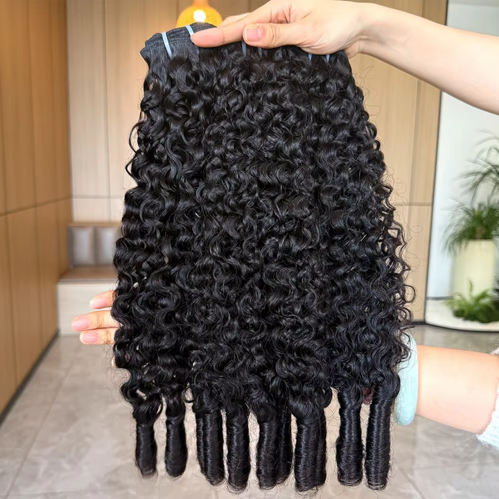 Lumiere Burmese Curly 4 Bundles Extenstions Brazilian Hair Long Lasting Natural Black