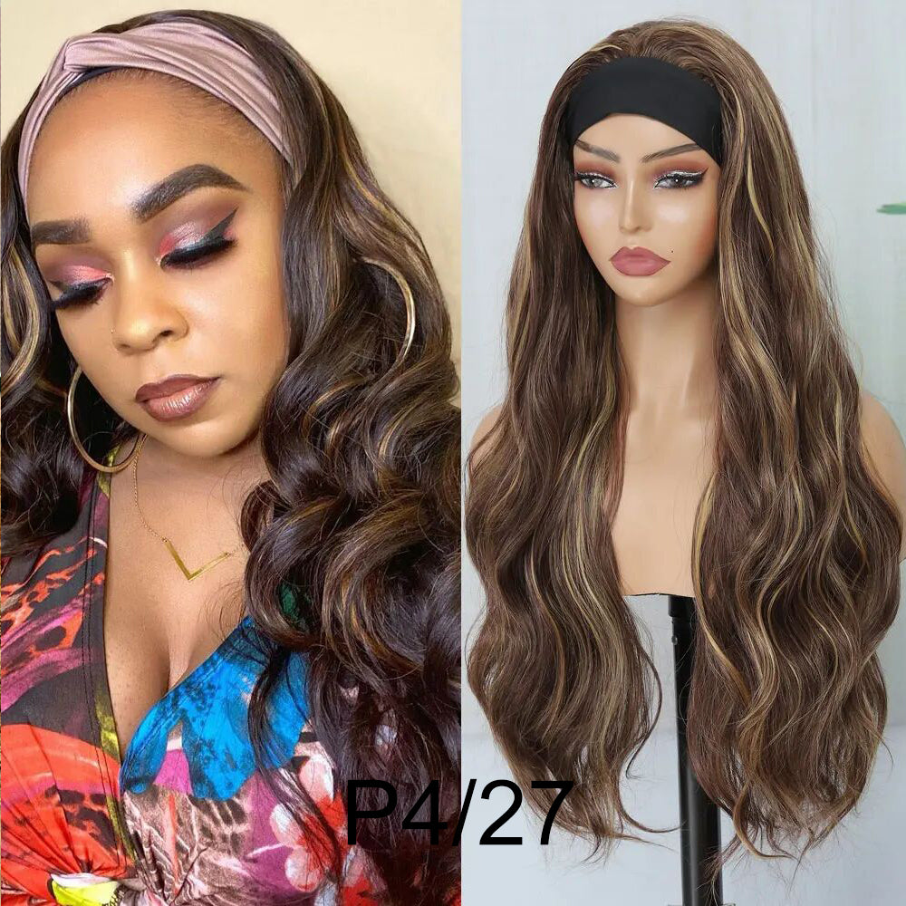 Highlight #4/27 & #4/30 Color Body Wave Headband Human Hair Wigs