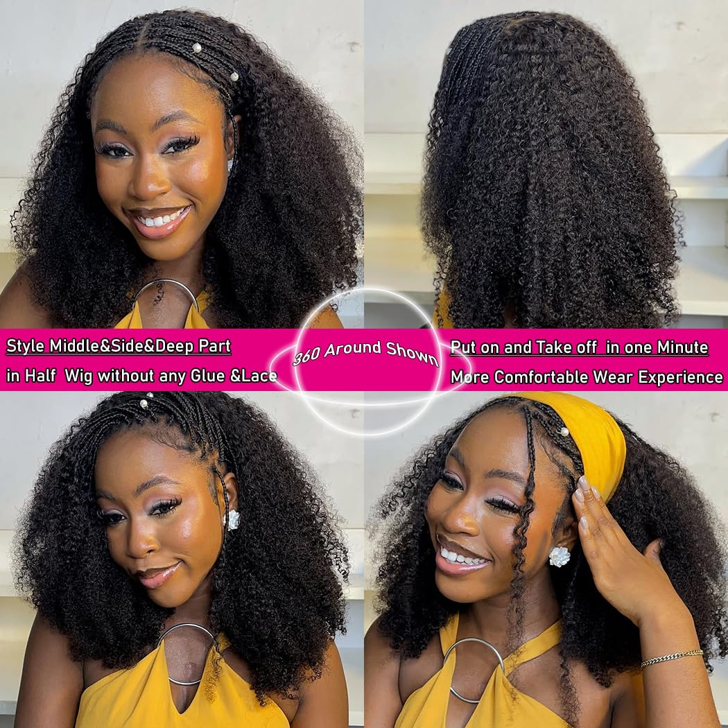 Perruque brésilienne de cheveux humains sans colle U Part Water Wave 