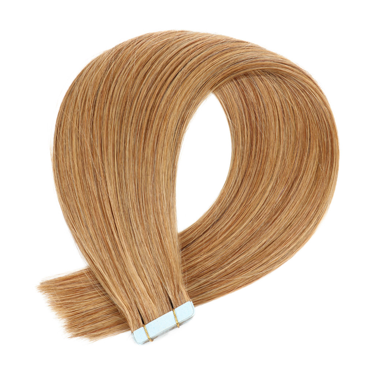 Color Hair #4 Tape In Hair Extensions Cheveux Raides Vierges Humains 20 pcs/1pack 100% Cheveux Humains 