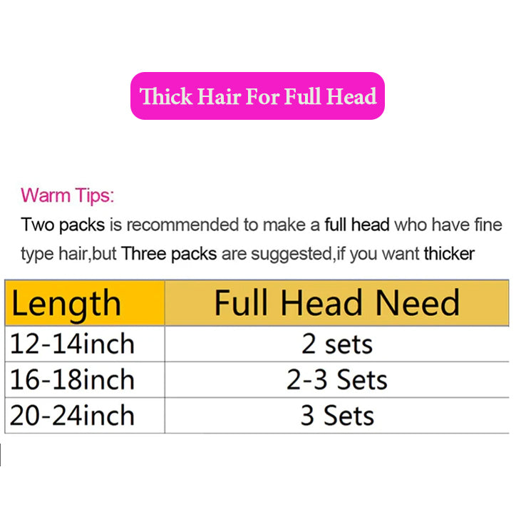 Clip de vague d'eau dans les extensions de cheveux humains couleur naturelle 8 pièces/ensemble 120G
