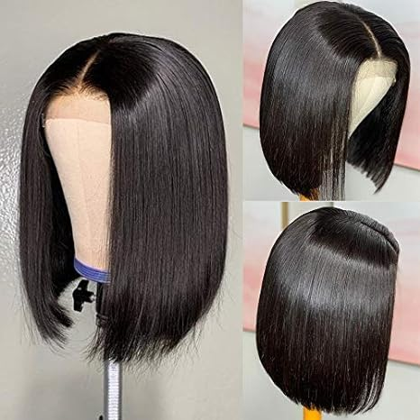 Lumiere 5x5x1 Straight HD T Part Lace Short Bob Wig Human Hair Wigs for Black Women With Baby Hair (No Code Need)