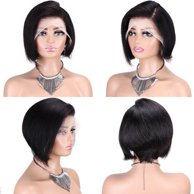 13x4 Lace Human Hair Wigs for women Short Pixie Cut Straight Bob Lace Wig Remy Hair