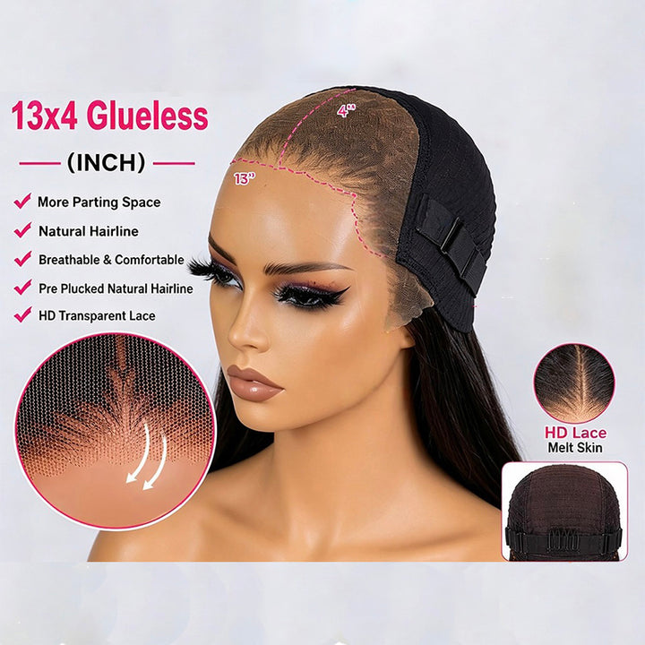 Glueless 4C Curly Edges Lace Frontal Burmese Curly Wig Invisible HD Lace Human Hair Wig With Natural Baby Hairline