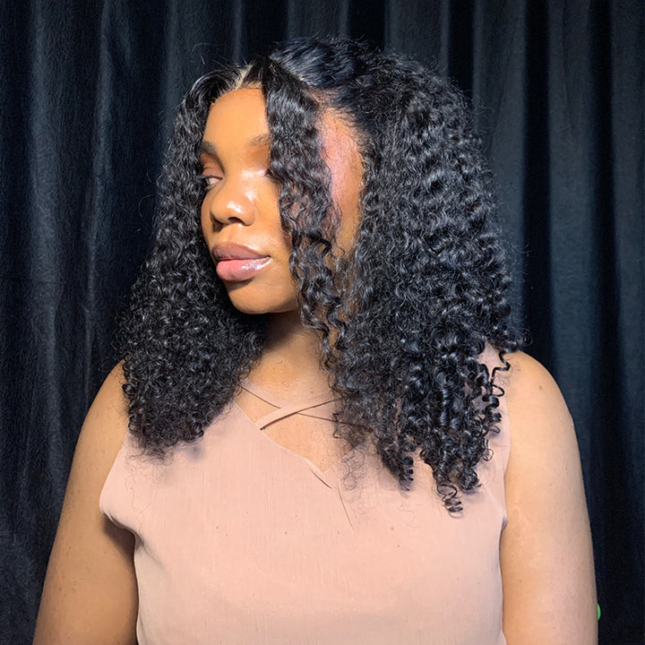 Perruque de cheveux humains sans colle Water Wave Lace Frontal Wear &amp; Go pré-épilée avec des cheveux de bébé 