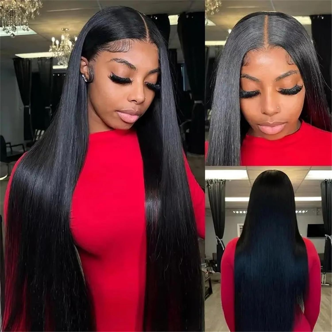 (B2) 4 Bundles Straight Human Hair 4 Bundles 100% Brazilian Raw Human Hair for Women