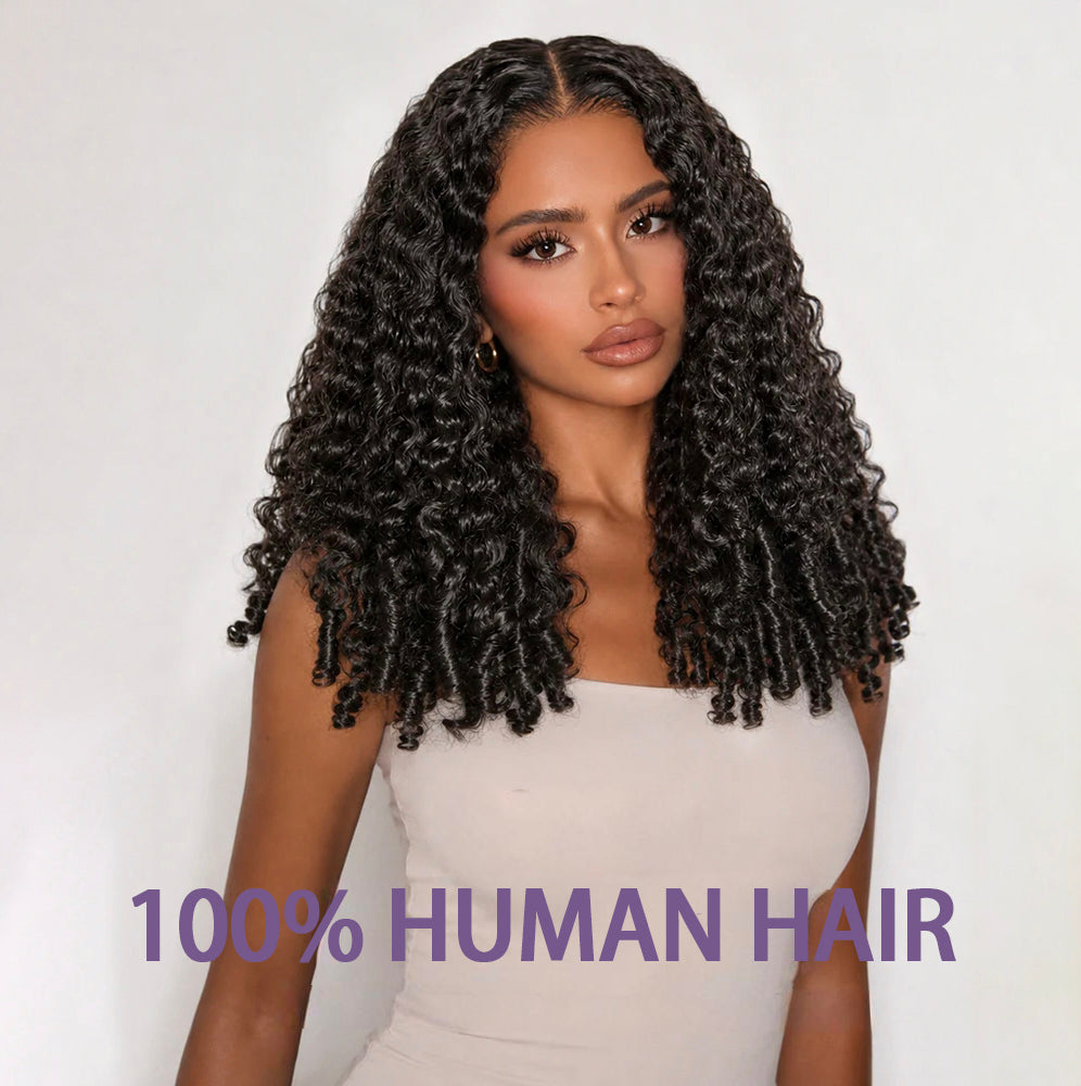 Clip de vague d'eau dans les extensions de cheveux humains couleur naturelle 8 pièces/ensemble 120G