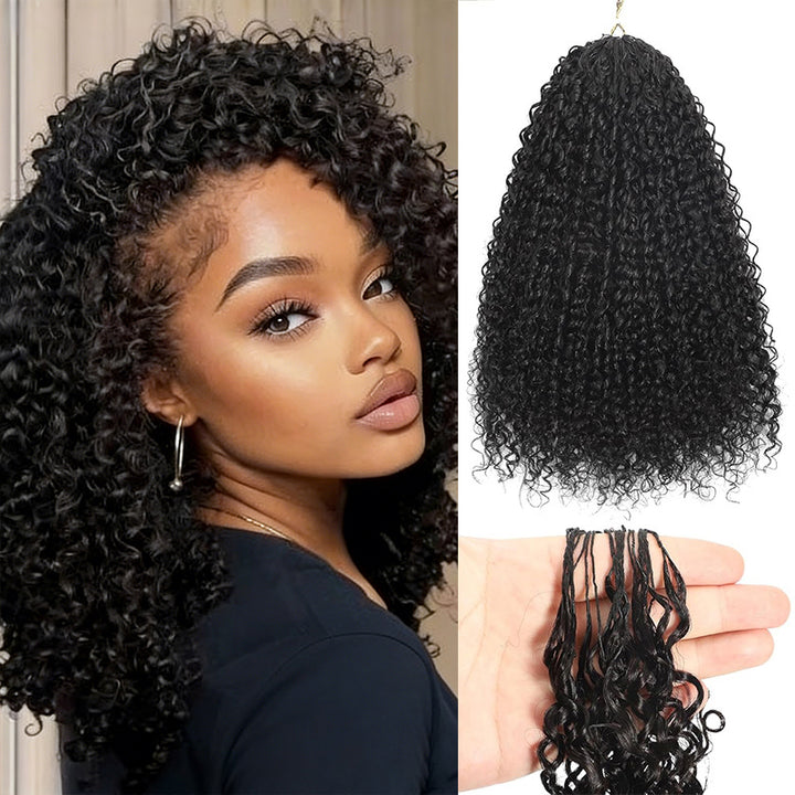 Lumiere Kinky Curly Feather Crochet Human Hair Natural Boho Braids Miracle Ready Time-Saving Pre-Separated