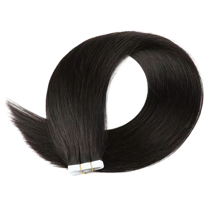 Color Hair #4 Tape In Hair Extensions Cheveux Raides Vierges Humains 20 pcs/1pack 100% Cheveux Humains 