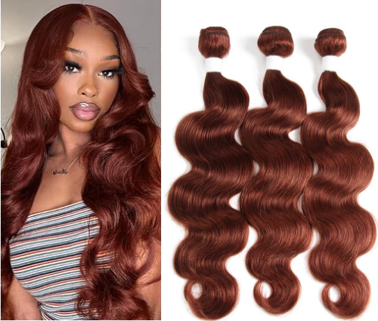lumiere Color #33 body wave 3 Bundles 100% Virgin Human Hair Extension(No Code Need)