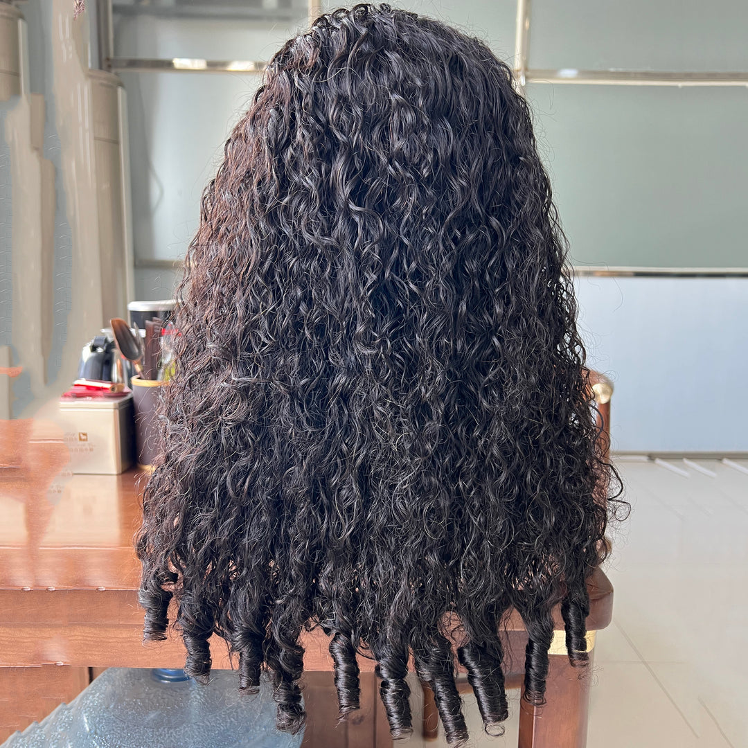 [3 In 1 Half ] Wig Burmese Curly Install Half With Drawstring Glueless Beginner Friendly