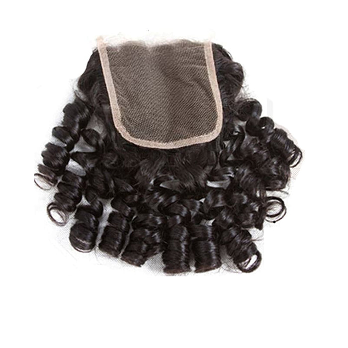 lumiere One Piece Bouncy Curly Virgin Human Hair 4x4 Lace Closure