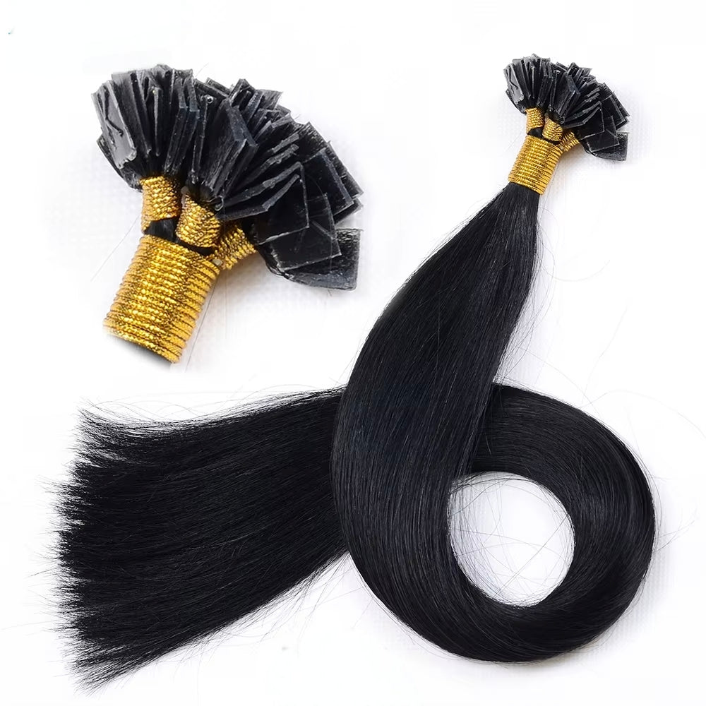 Color Hair #4 Tape In Hair Extensions Cheveux Raides Vierges Humains 20 pcs/1pack 100% Cheveux Humains 
