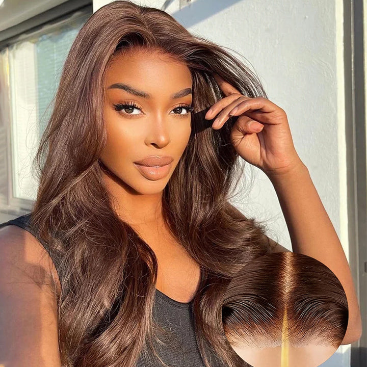 [Glueless Wig] Lumiere Hair Color Chocolate Brown Body Wave 4x4 & 5x5  Pre-cut Lace Ready To Go Glueless Wigs Human Hair Wigs