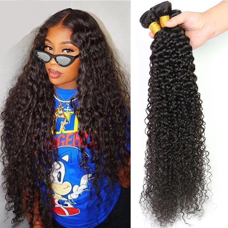 lumiere Brazilian Kinky Curly Virgin Hair 3 Bundles  Human Hair Extension 8-40 inches