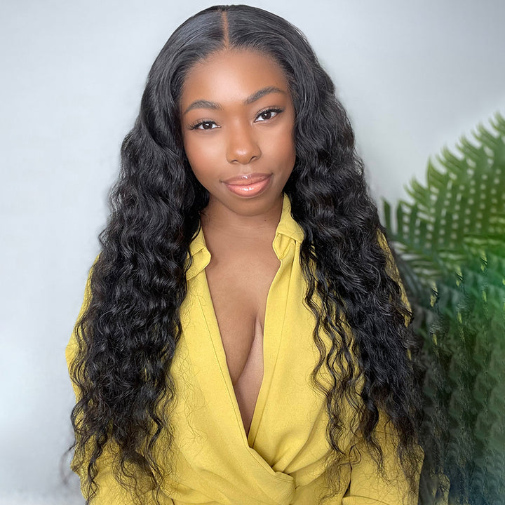 Wear &amp; Go Glueless Loose Deep Wave Lace Frontal Wig 13x4 HD Lace Front Wigs