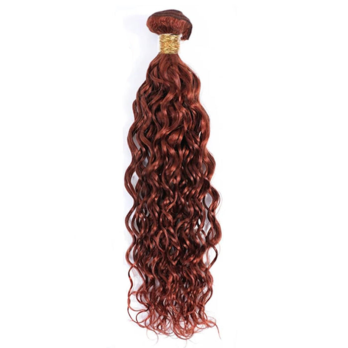 Reddish Brown #33 1 Piece Water Wave Bundle Human Hair (No Code Need)