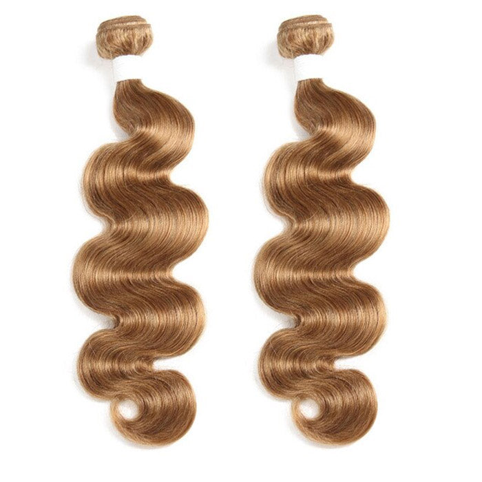 #27 Body Wave Human Hair Bundles Honey Blonde Colored Human Hair Weave Bundles Brazilian Remy Hair 2Bundle Deals