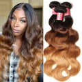 Brazilian Body Wave Hair Weave 3Bundles 1b/4/27 Blonde Ombre Colored 100% Human Hair Extension