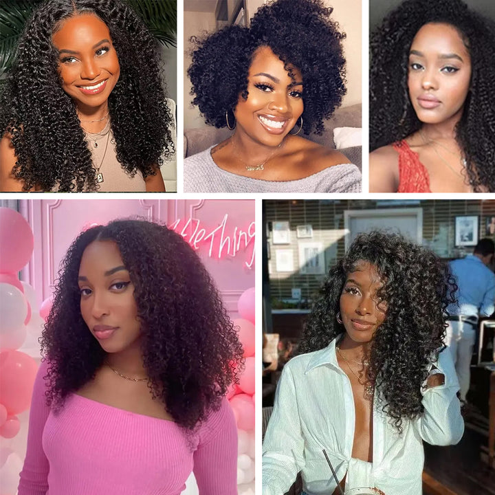 Afro Curly 3 Bundles Vierge Petit Cheveux Brésiliens Bouclés Serrés 