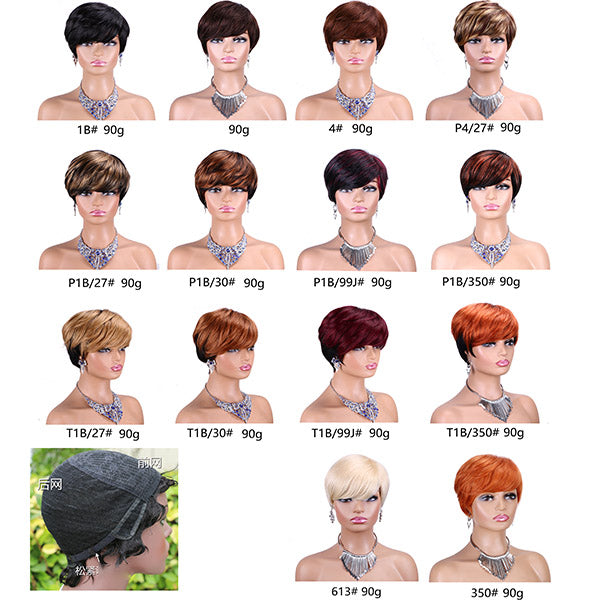 Short Bob Wig Pixie Cut Wig Human Hair Straight Wigs For Women Human Hair