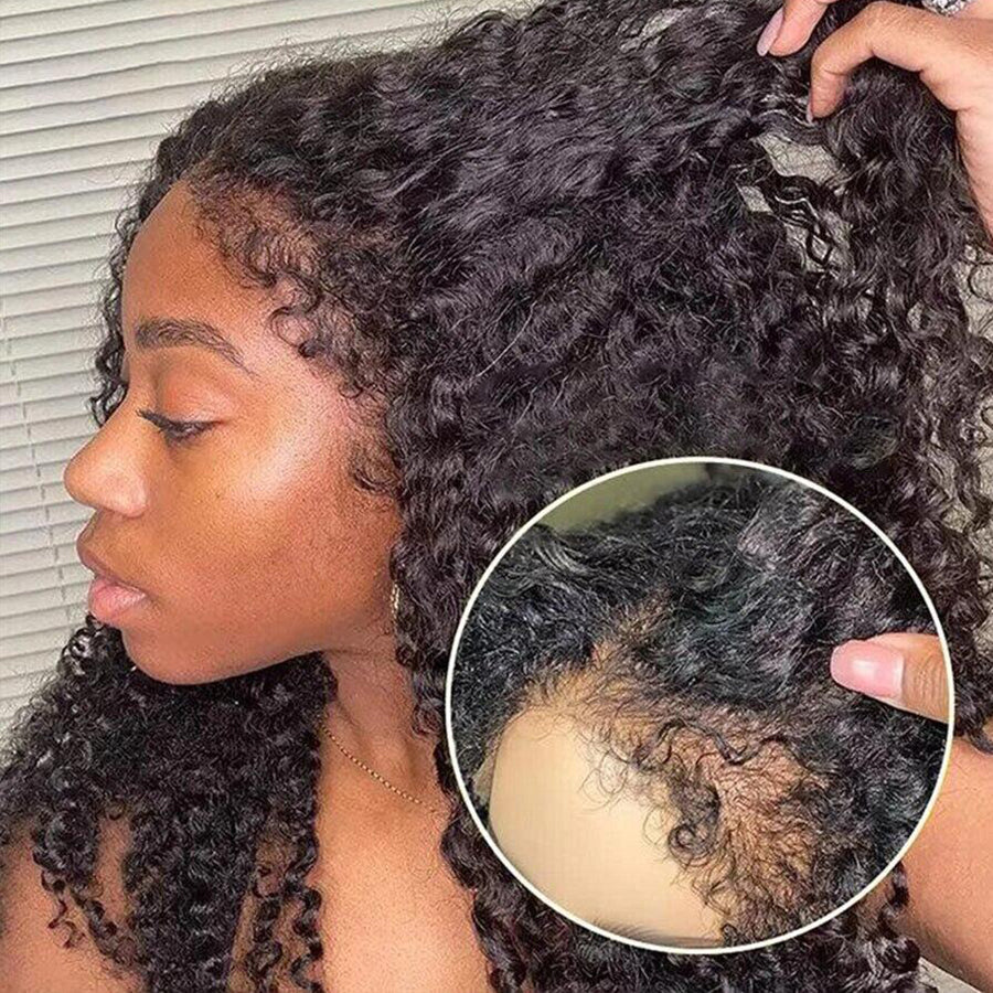 Fermeture de dentelle de vague d'eau de Lumiere/perruques frontales de cheveux de Vierge avec la densité des cheveux de bébé 150% 