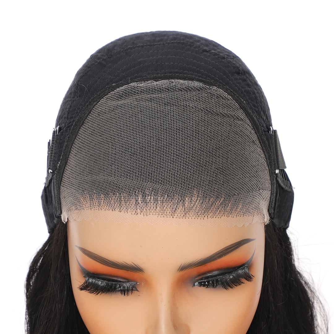 Deep Wave 7x5 Lace Glueless Wig Human Hair Pre Cut Lace Closure Ready To Wear Deep Wave Wig For Women