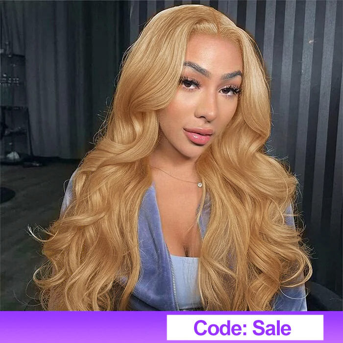 #27 Honey Blonde Body Wave Upgrade 5x5 Pre-Cut HD Lace Ready To Go Glueless Human Hair Wigs
