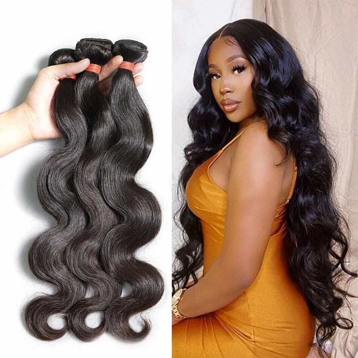 lumiere 3 Bundles Body Wave Brazilian Virgin Human Hair Extension 8-40 inches
