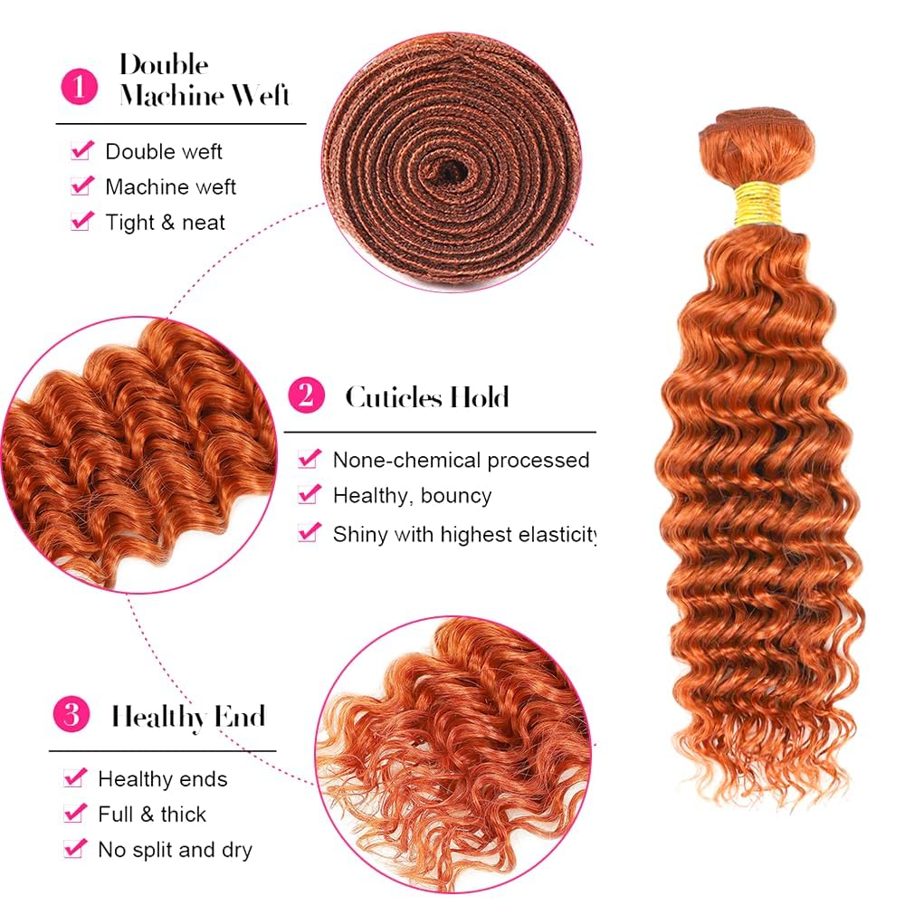 P4/30 Highlight Loose Deep Wave 2 Bundles Ombre Extension de cheveux humains Cheveux brésiliens 