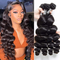 Lumiere 15A Loose Wave 4 Bundles 100% Human Hair Extensions Bundles