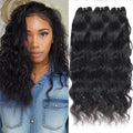 lumiere Natural Black 15A Natural Wave Bundles 3 Bundles Peruvian 100% Human Hair Extensions