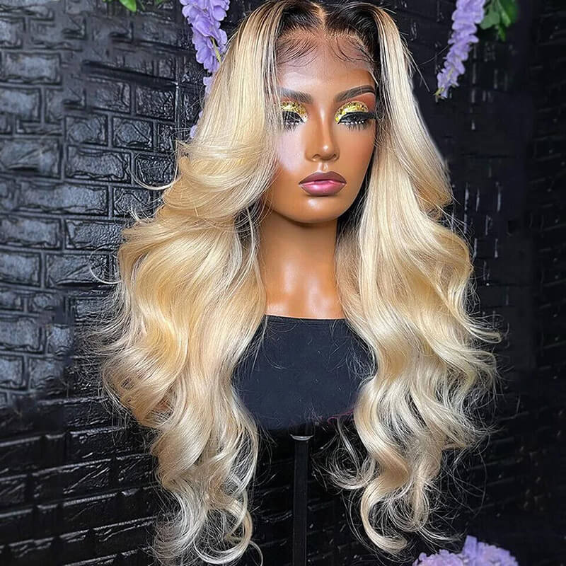 Lâche Deep Wave HD Transparnet Lace Frontal Perruques de Cheveux Humains pour les Femmes Noires 