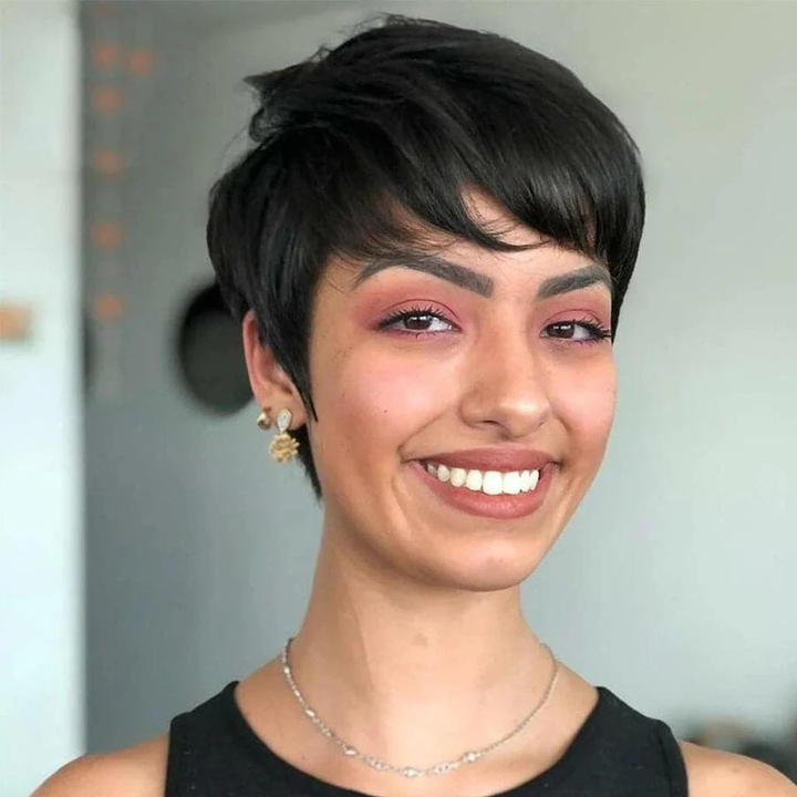 Droite Pixie Coupe Court Bob 13X1X4 T Partie HD Dentelle Perruques de Cheveux Humains Pour Les Femmes 