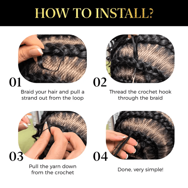 Lumiere Water Wave Feather Crochet Human Hair for Boho Braids with Miracle Waves