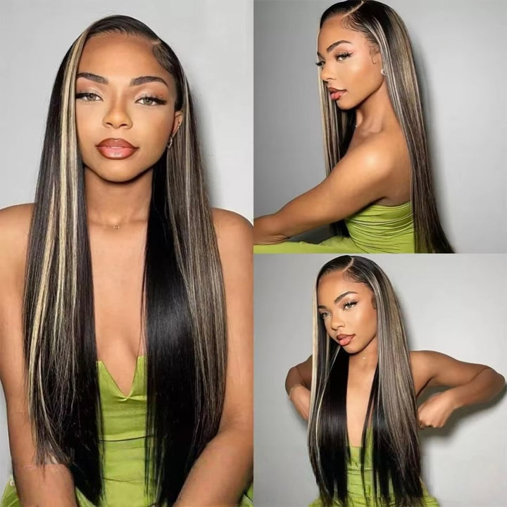 Mettez en surbrillance 99J Blonde Body Wave Lace Front Wig pour les femmes 